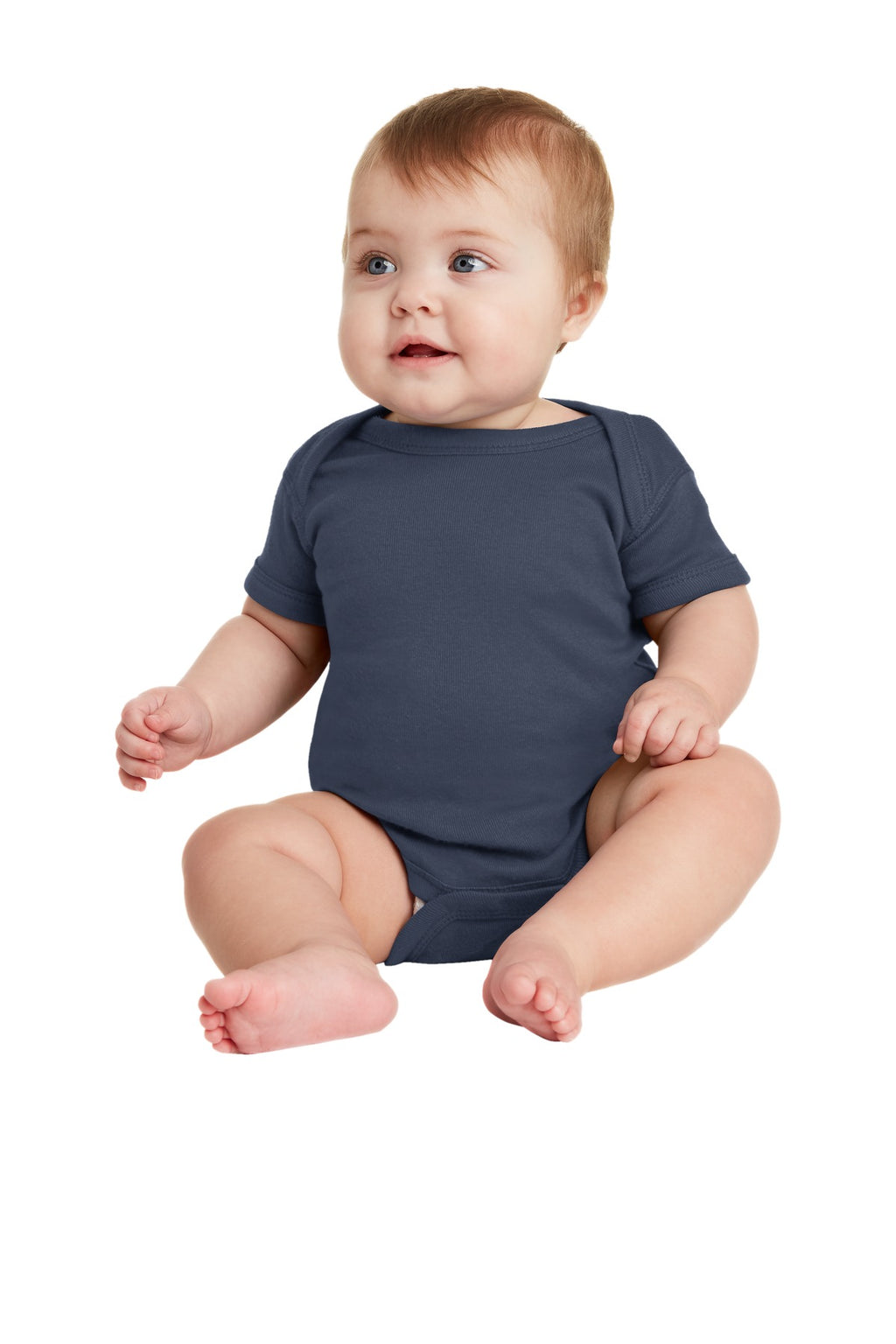 Rabbit Skins ™ Body de canalé de manga corta para bebés. RS4400